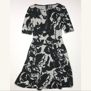 Vince Camuto A Line Floral Print Dress